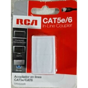 RCA Cat 5e/6 White Surface Mount Jack TPH553R